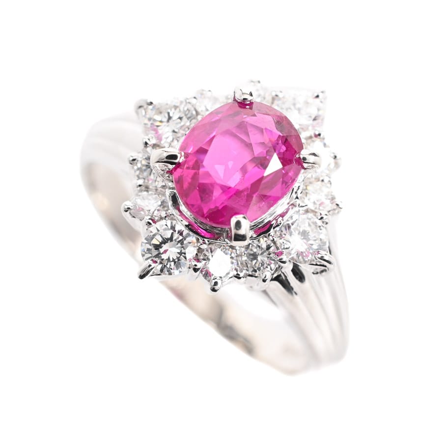 【中古A品】  ノンブランドジュエリー ルビー リング   プラチナ900 元町本店