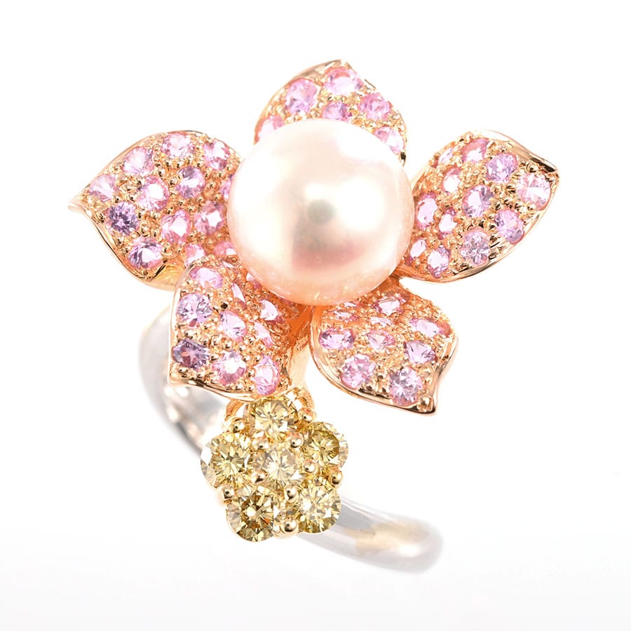 【中古A品】  ノンブランドジュエリー パール リング   K18YG/WG/PG 横浜関内店