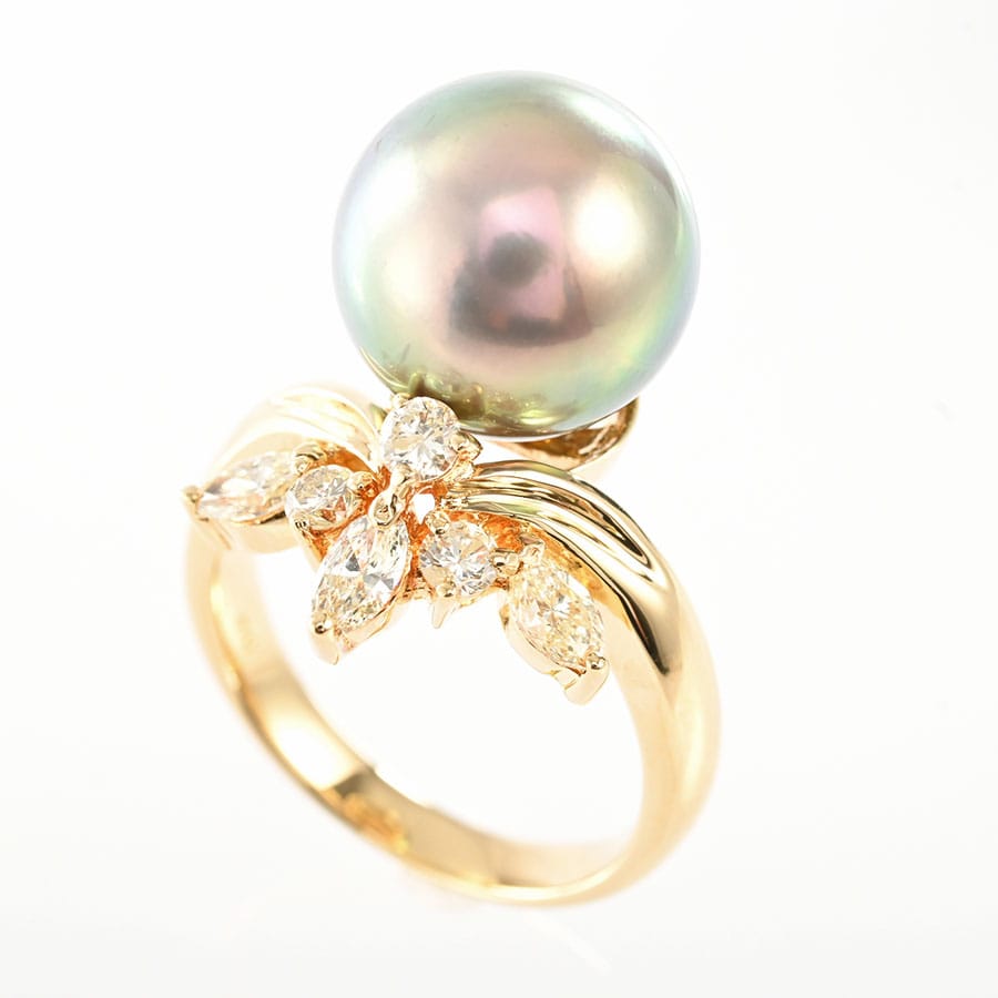 【中古A品】  ノンブランドジュエリー パール リング   K18YG 横浜関内店