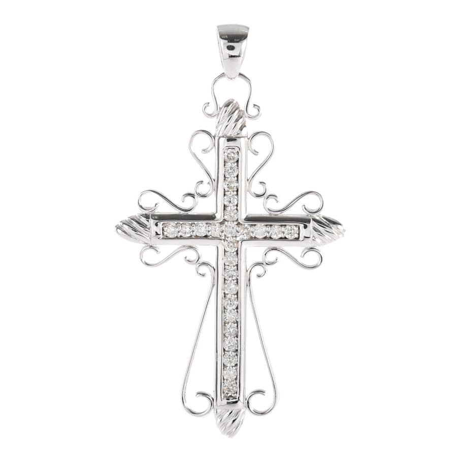 【中古A品】  ノンブランドジュエリー ダイヤ ペンダント   K18ホワイトゴールド 元町本店