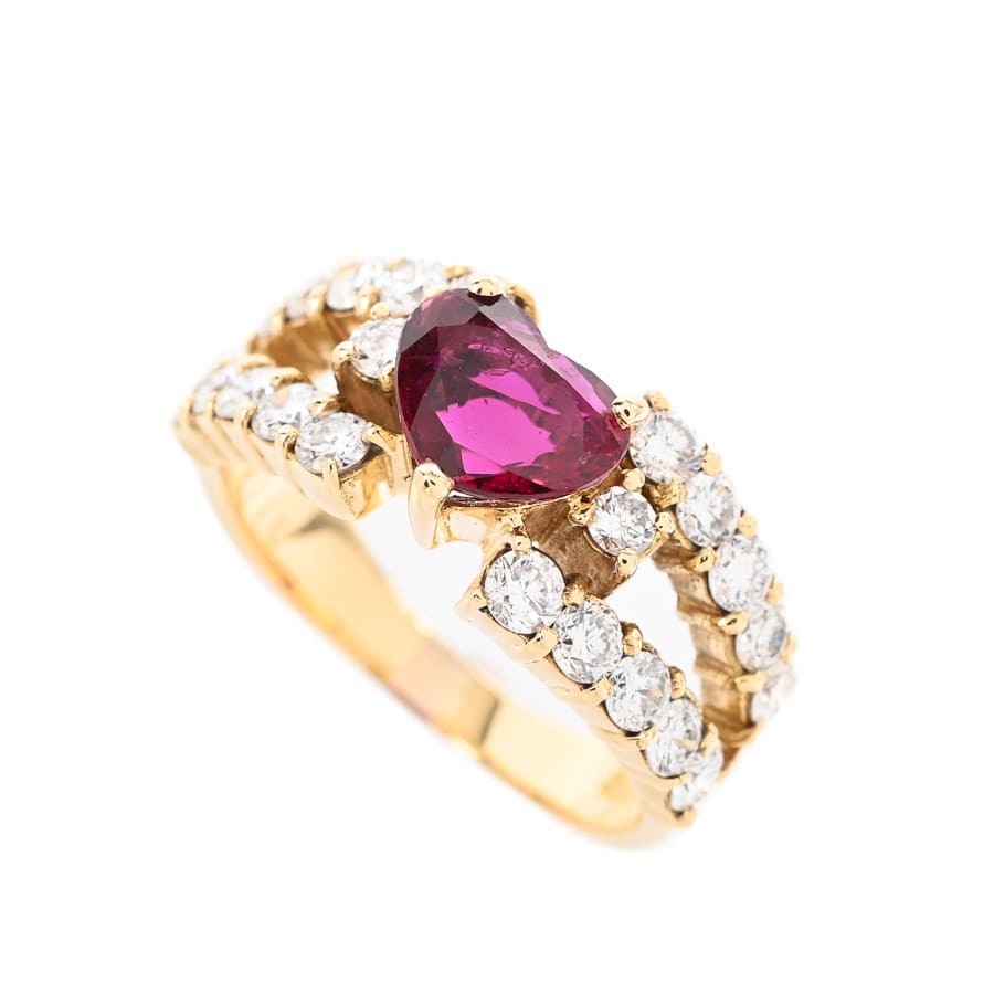 【中古A品】  ノンブランドジュエリー ルビー リング   K18YG 横浜関内店