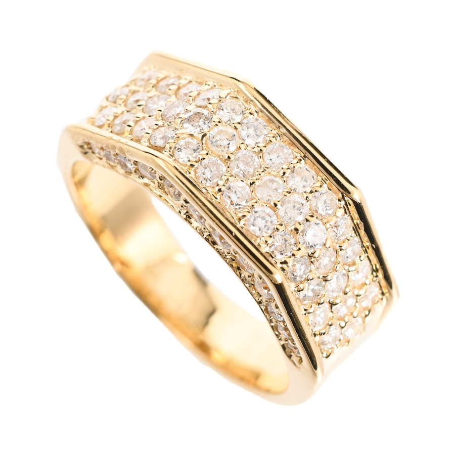 【中古A品】  ノンブランドジュエリー ダイヤ リング   K18YG 横浜関内店