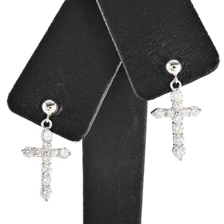 【中古A品】  ノンブランドジュエリー ダイヤ ピアス   プラチナ900 横浜関内店