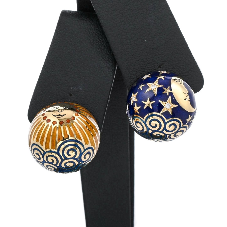 【中古A品】  ノンブランドジュエリー ダイヤ ピアス   K18YG 横浜関内店