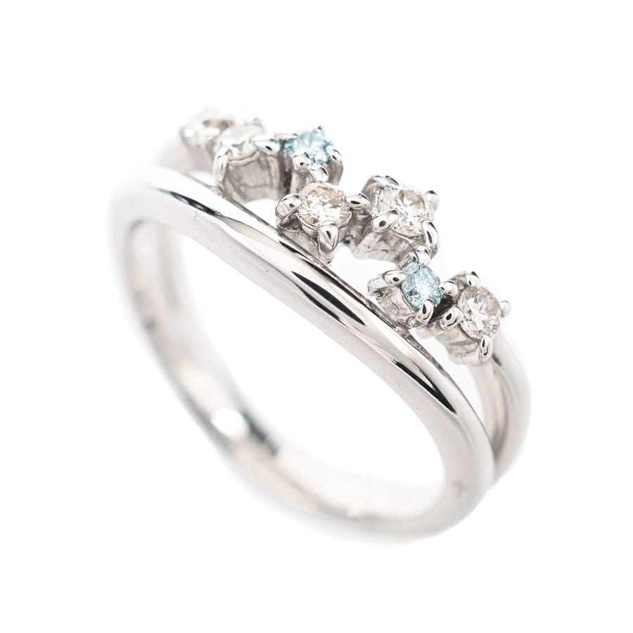 【中古A品】  ノンブランドジュエリー ダイヤ リング   K18ホワイトゴールド 横浜関内店