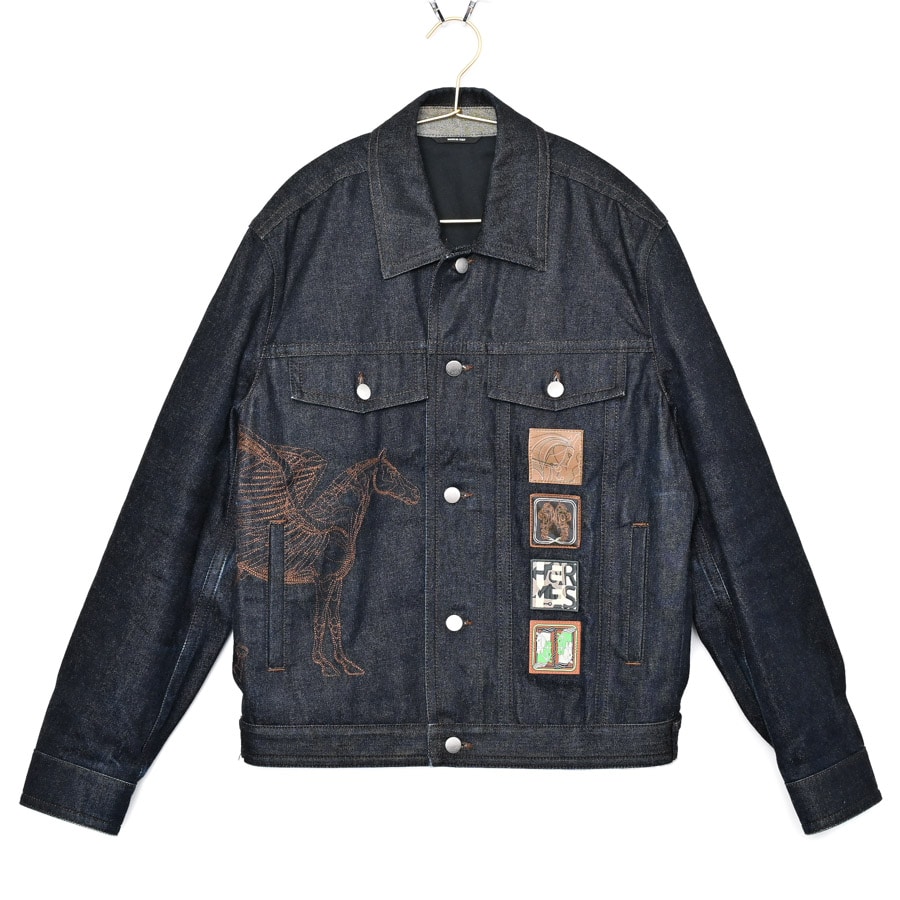 【中古AB品】  エルメス アイコン オ カレ デニムジャケット   デニム 横浜関内店