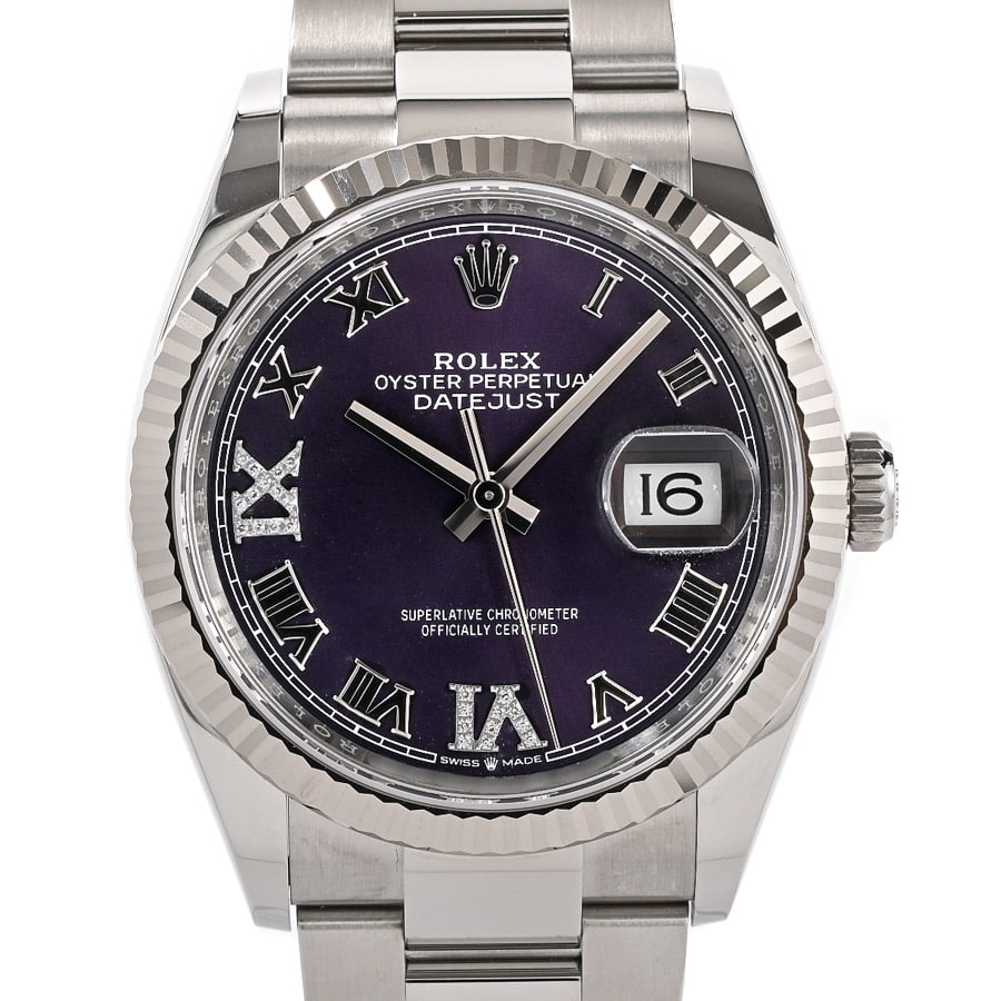 【中古A品】  ロレックス デイトジャスト36  126234/OYS ステンレス/ホワイトゴールド THE YOKOHAMA FRONT