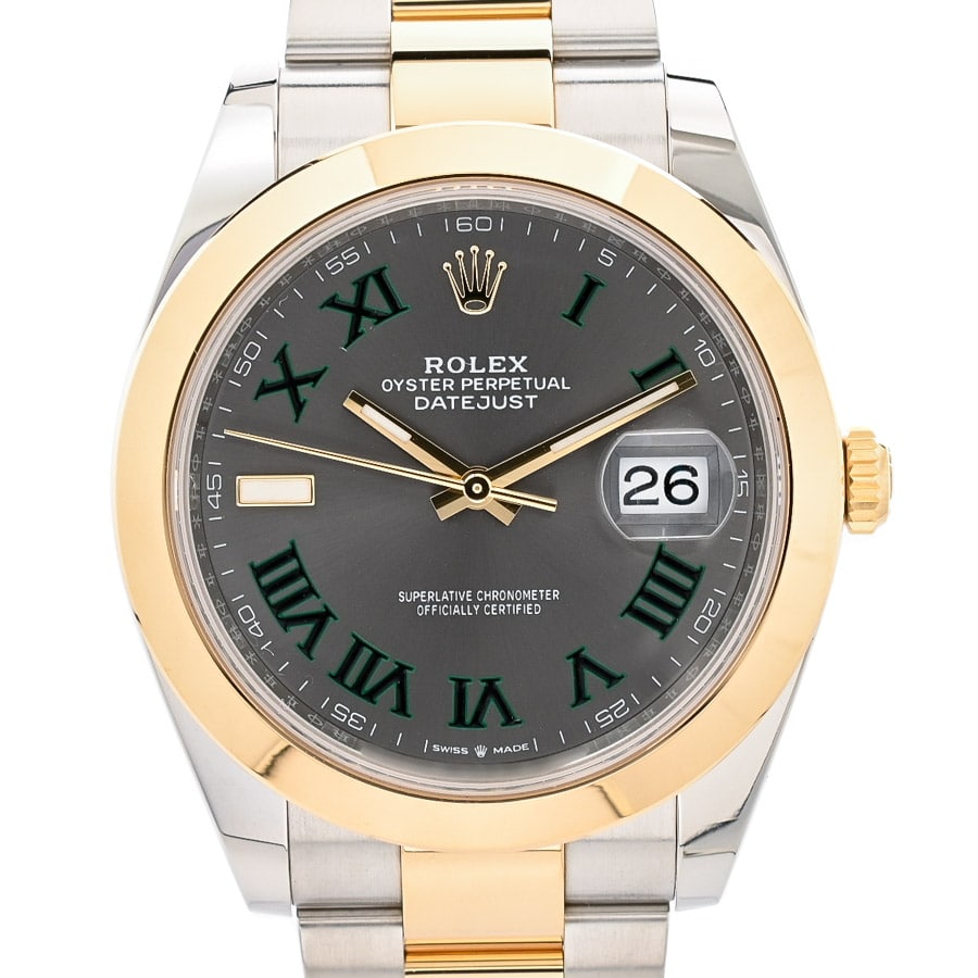 【中古A品】  ロレックス デイトジャスト 41  126303/OYS ステンレス/イエローゴールド THE YOKOHAMA FRONT