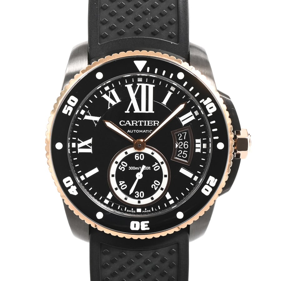 【中古A品】  カルティエ カリブル ドゥ カルティエ ダイバー  W2CA0004 ステンレス/ピンクゴールド 元町本店