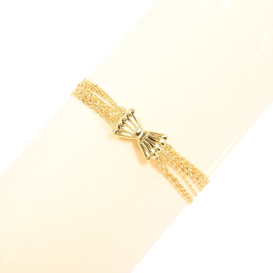 【中古A品】  ノンブランドジュエリー リボン ブレスレット   K18YG 横浜関内店