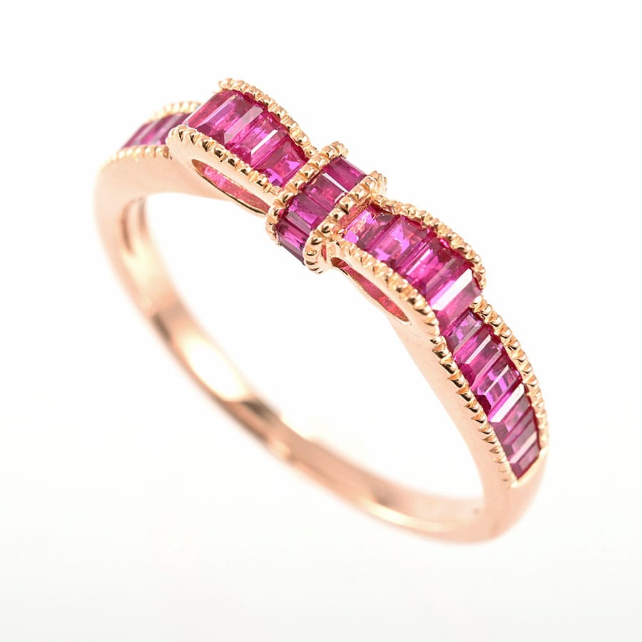 【中古A品】  ノンブランドジュエリー リボン リング   K18ピンクゴールド 横浜関内店