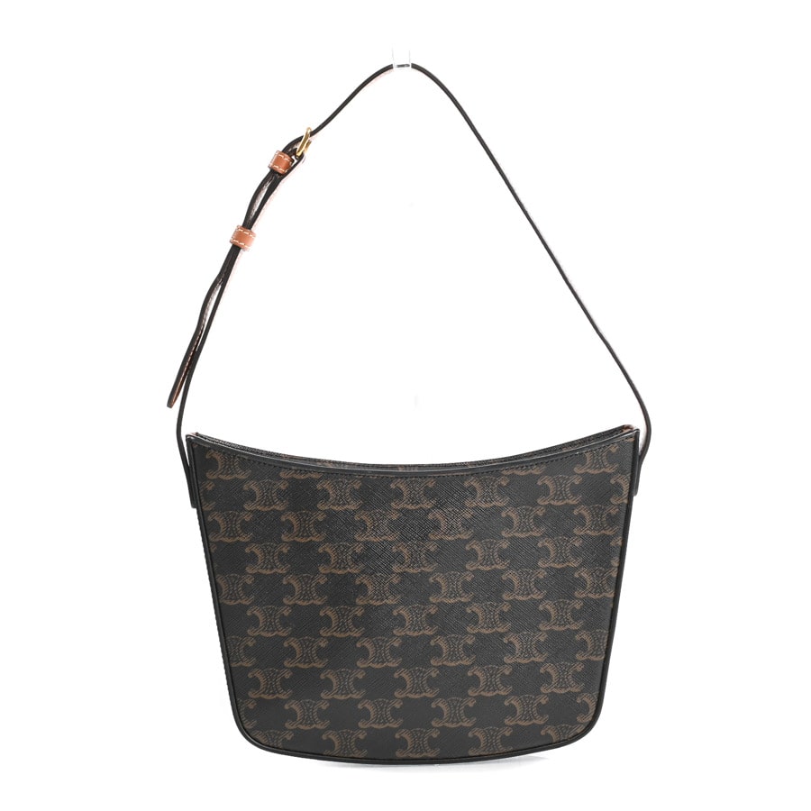 【中古A品】  セリーヌ クロックワンショルダーバッグ   トリオンフキャンバス THE YOKOHAMA FRONT