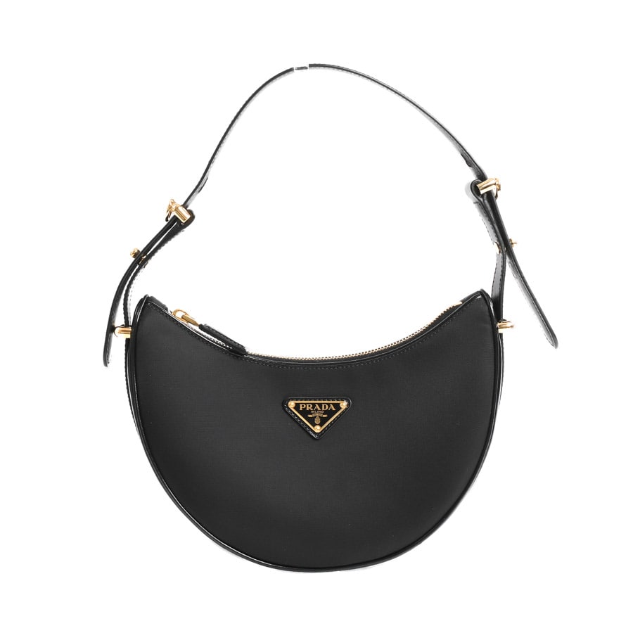 【中古A品】  プラダ ア-ケスモールレザーショルダーバッグ  1BC194 リナイロン THE YOKOHAMA FRONT