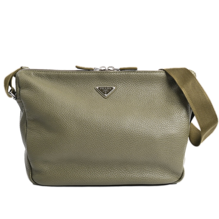 【未使用品】  プラダ ヴィッテロダイノレザーショルダーバッグ  2VH182 型押しレザー 元町本店