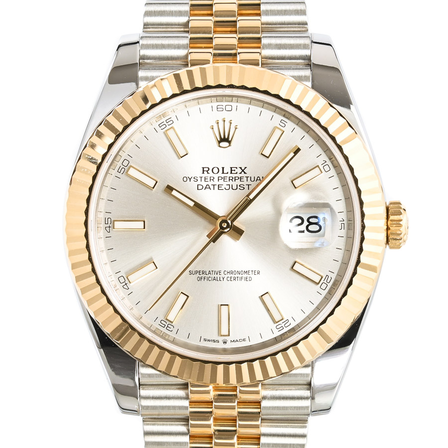 【中古A品】  ロレックス デイトジャスト41  126333/J ステンレス/イエローゴールド THE YOKOHAMA FRONT