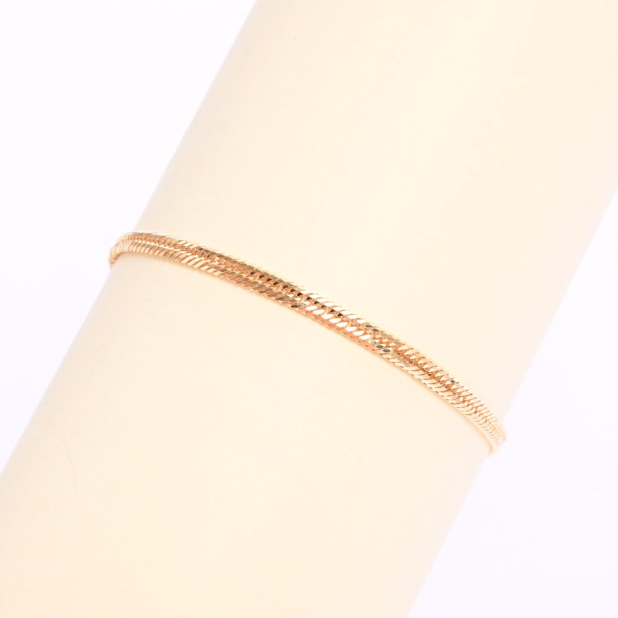 【新品】  ノンブランドジュエリー 喜平ブレスレット 12面トリプル 4.2g   K18YG 横浜関内店