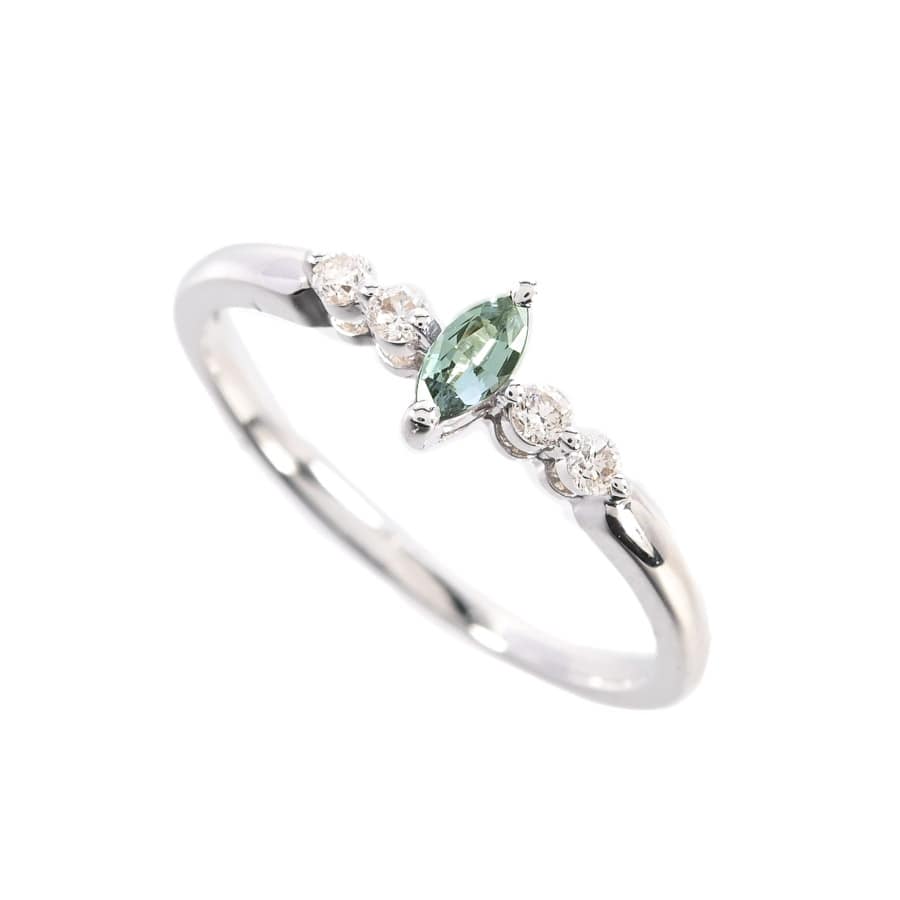 【中古A品】  ノンブランドジュエリー アレキサンドライト リング   K18ホワイトゴールド 元町本店