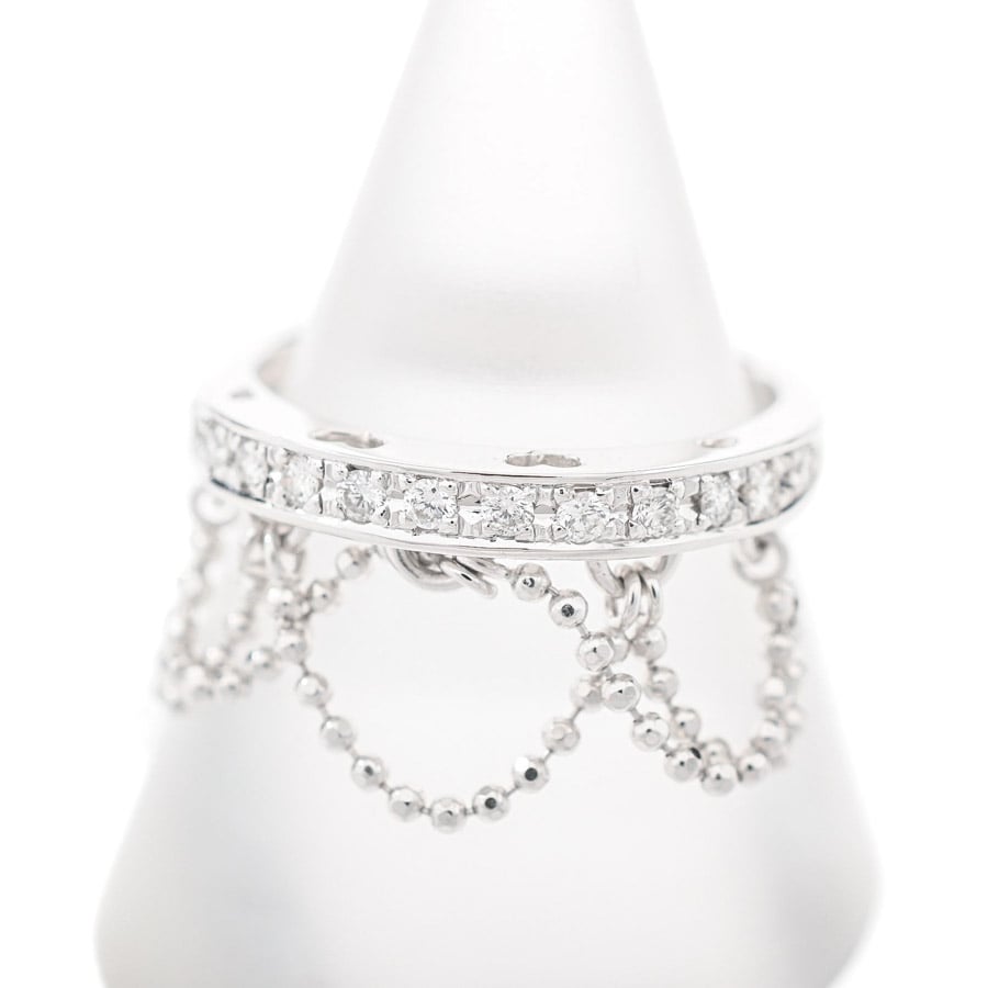 【中古A品】  ノンブランドジュエリー ダイヤ リング   K18ホワイトゴールド 元町本店