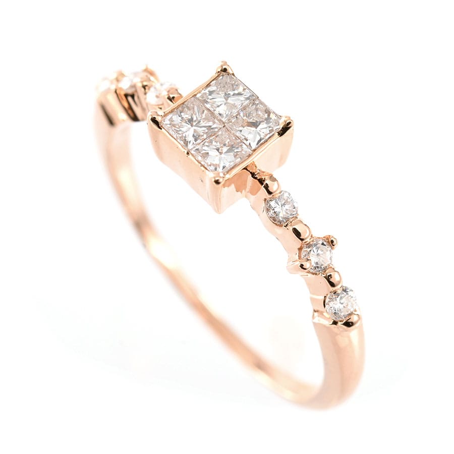 【中古A品】  ノンブランドジュエリー ダイヤ リング   K18ピンクゴールド 横浜関内店