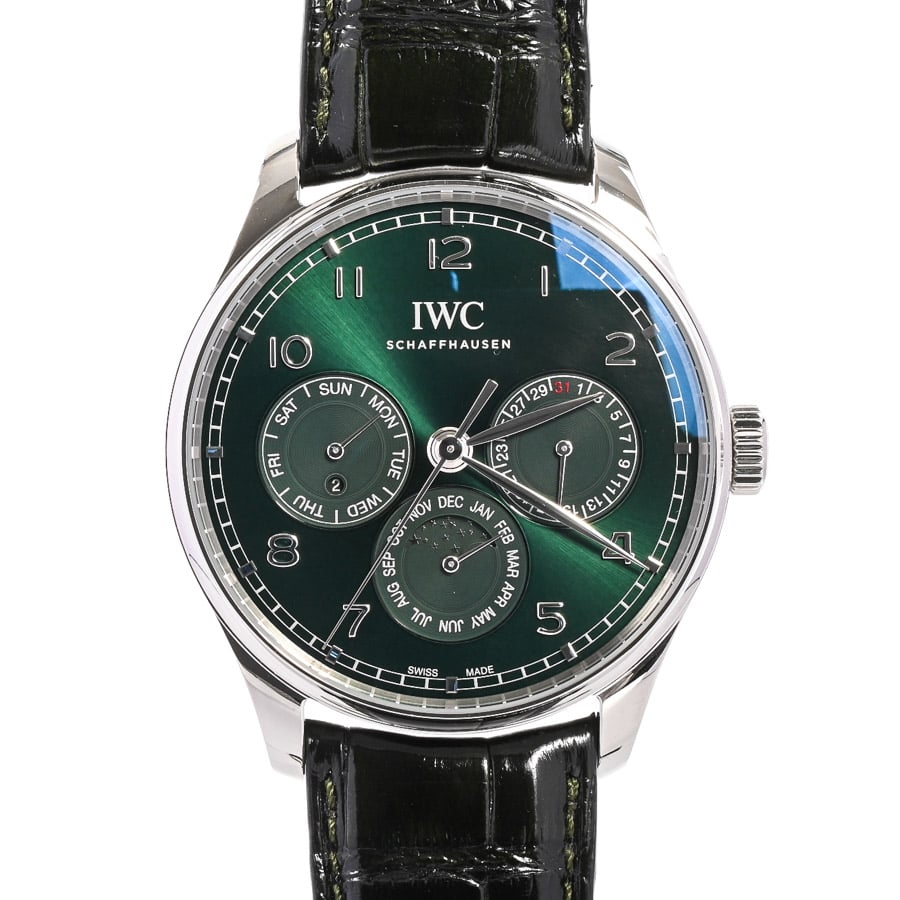 【中古A品】  アイダブリュシー ポルトギーゼ パーペチュアルカレンダー 42  IW344207 ステンレス 銀座