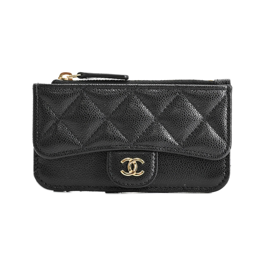 【中古SA品】  シャネル クラシックジップカードケース  AP2570 キャビア 横浜関内店