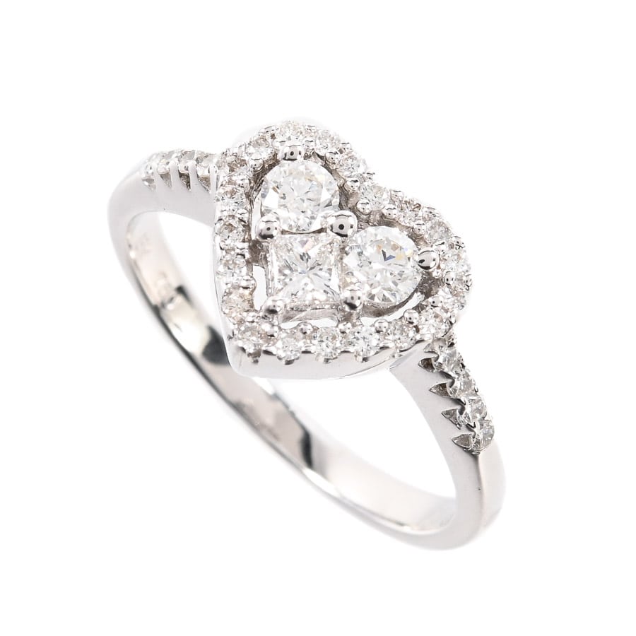 【中古A品】  ノンブランドジュエリー ダイヤ リング   K18ホワイトゴールド 元町本店