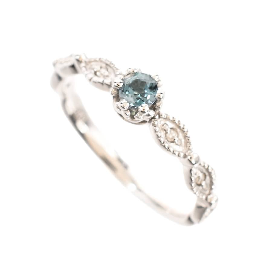 【中古A品】  ノンブランドジュエリー アレキサンドライト リング   K18ホワイトゴールド 横浜関内店