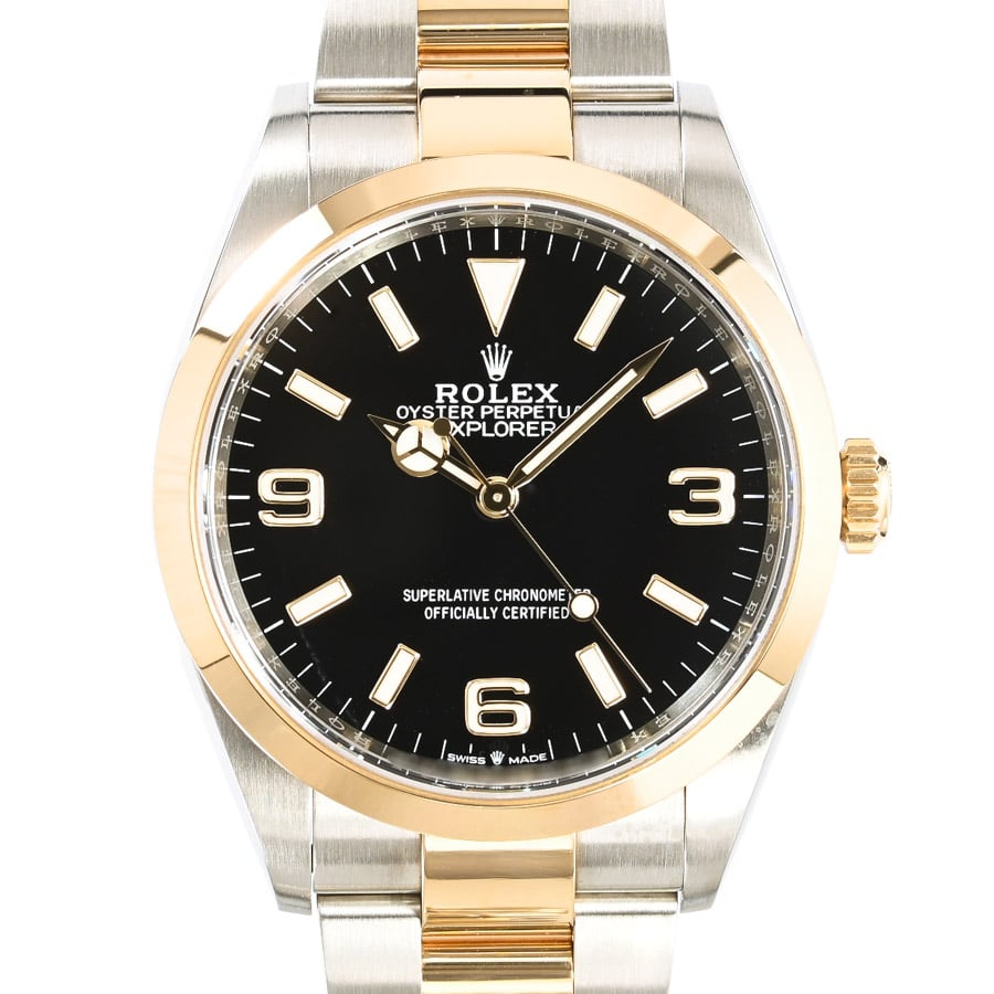 【中古A品】  ロレックス エクスプローラー36  124273 ステンレス/イエローゴールド 銀座