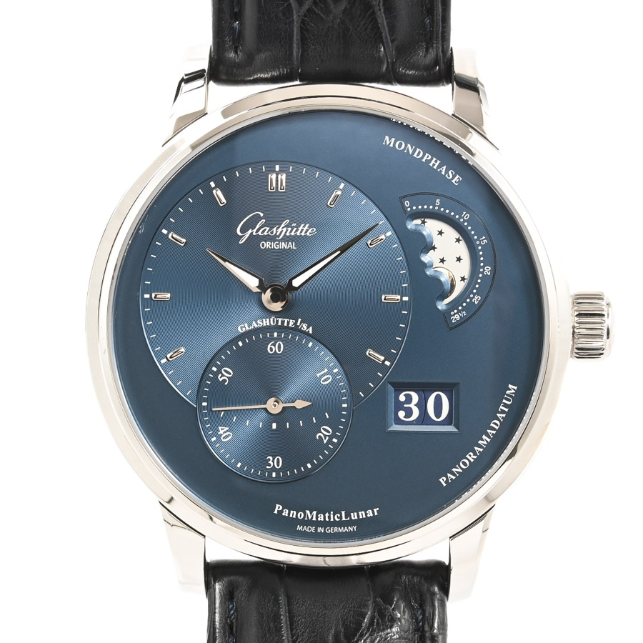 【中古A品】  グラスヒュッテ パノマティックルナ  1-90-02-46-32-61 ステンレス 銀座