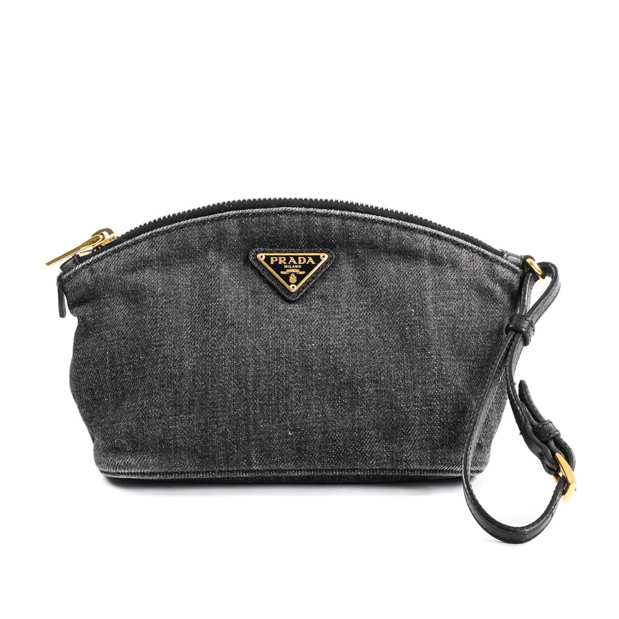 【中古AB品】  プラダ ポーチ  1N1856 デニム 新宿歌舞伎町店