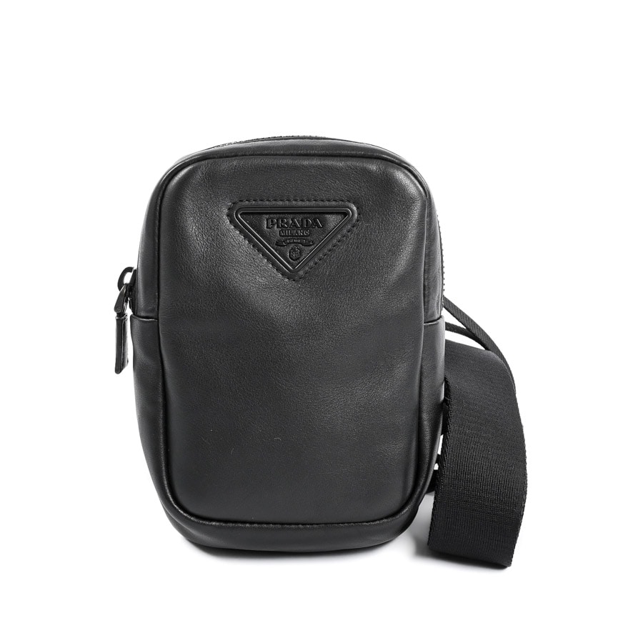 【中古A品】  プラダ トライングルロゴミニショルダーバッグ  2ZT027 カーフ 元町本店