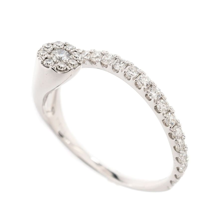 【中古A品】  ノンブランドジュエリー ダイヤ リング   K18ホワイトゴールド 銀座