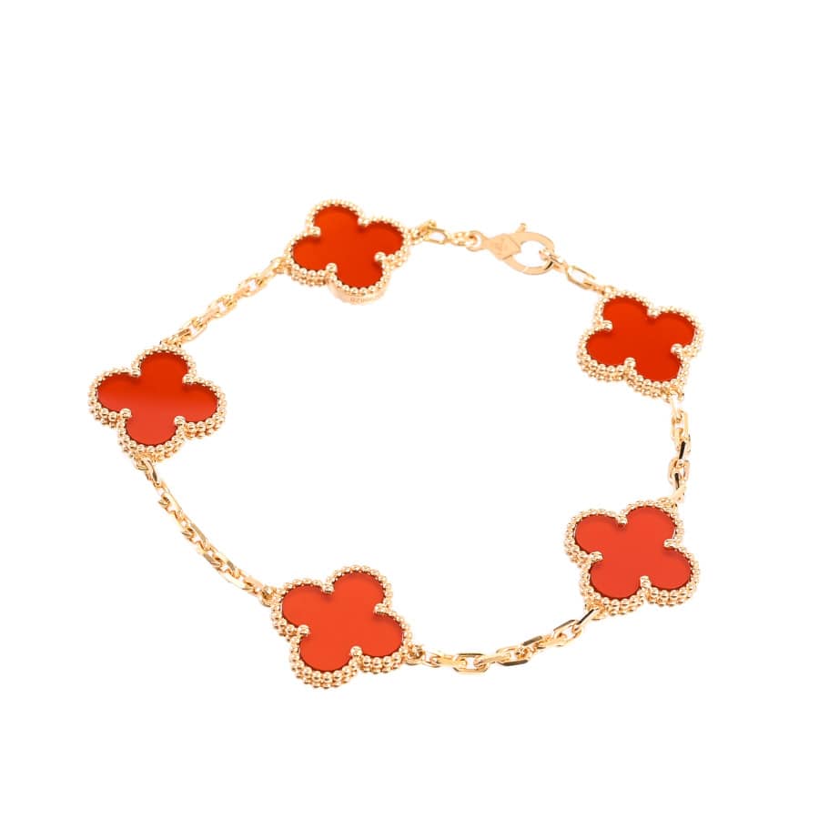 【中古A品】  ヴァンクリーフアーペル ヴィンテージアルハンブラ  VCARD35500 K18イエローゴールド 銀座