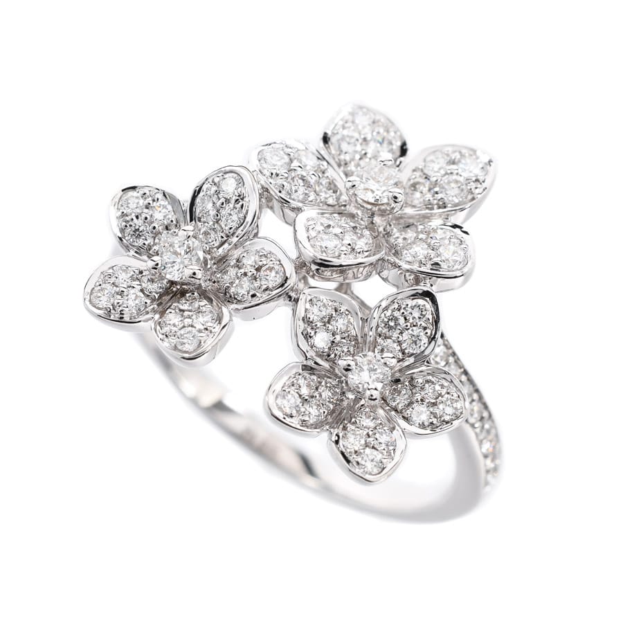 【中古A品】  グラフ ワイルドフラワー トリプル   K18ホワイトゴールド 新宿歌舞伎町店