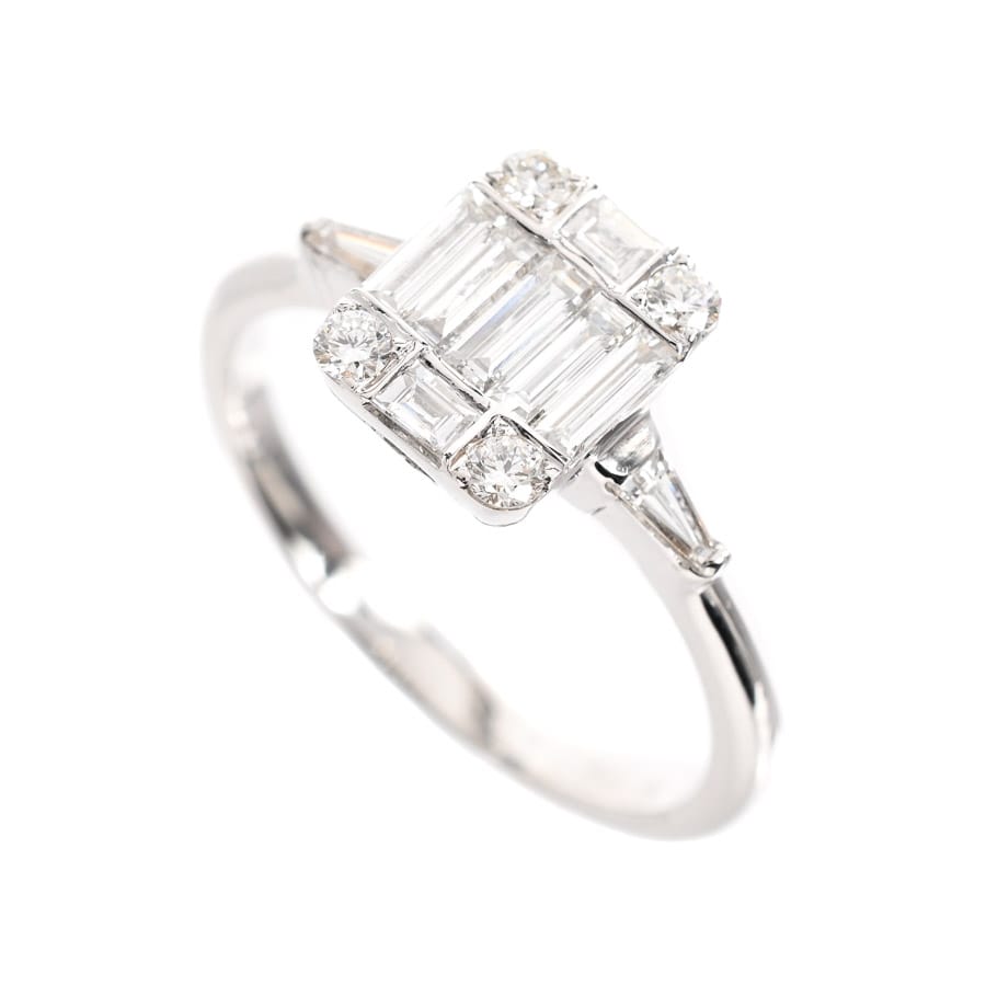 【中古A品】  コルロフ ダイヤ リング   K18ホワイトゴールド 銀座