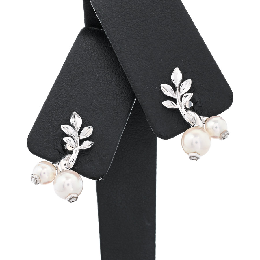 【中古A品】  ミキモト パール イヤリング   K18ホワイトゴールド(K18WG) 横浜関内店