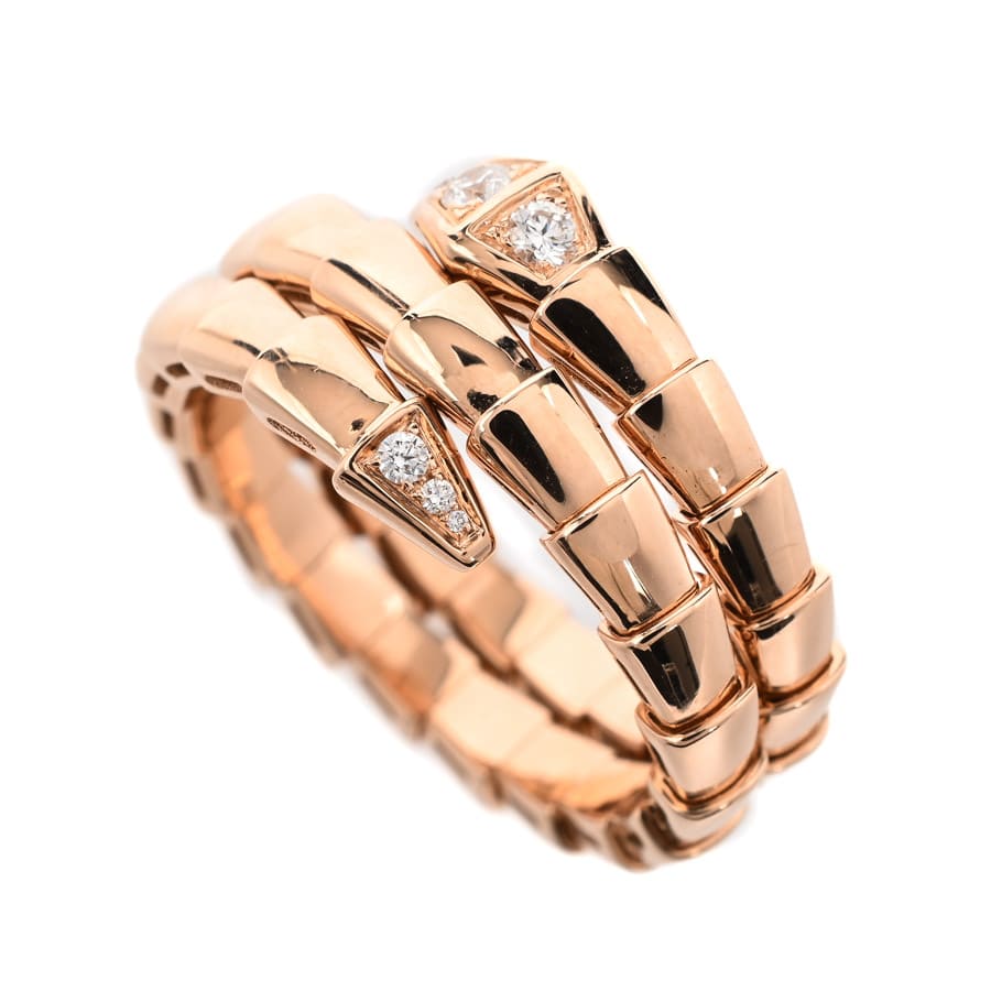 【中古A品】  ブルガリ セルペンティヴァイパー ダブルコイル  357867 K18ピンクゴールド 元町本店