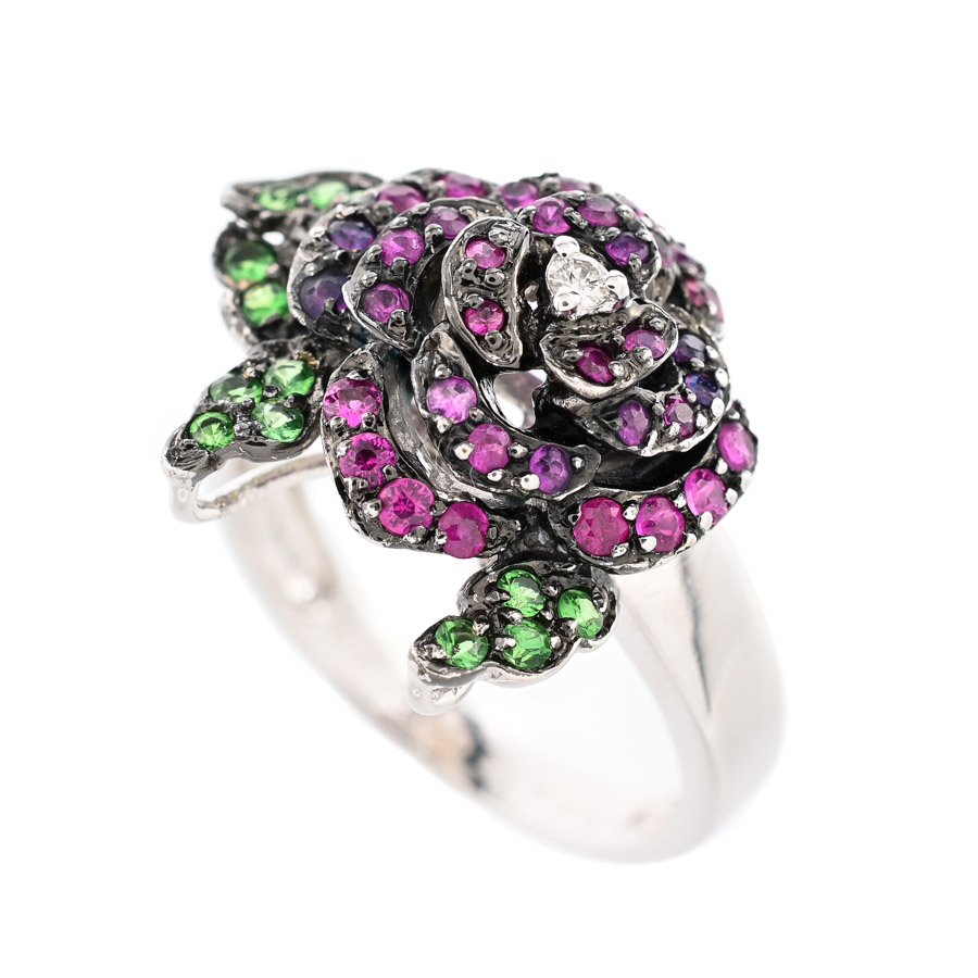 【中古A品】  ノンブランドジュエリー ピンクサファイア リング   K18ホワイトゴールド 横浜関内店