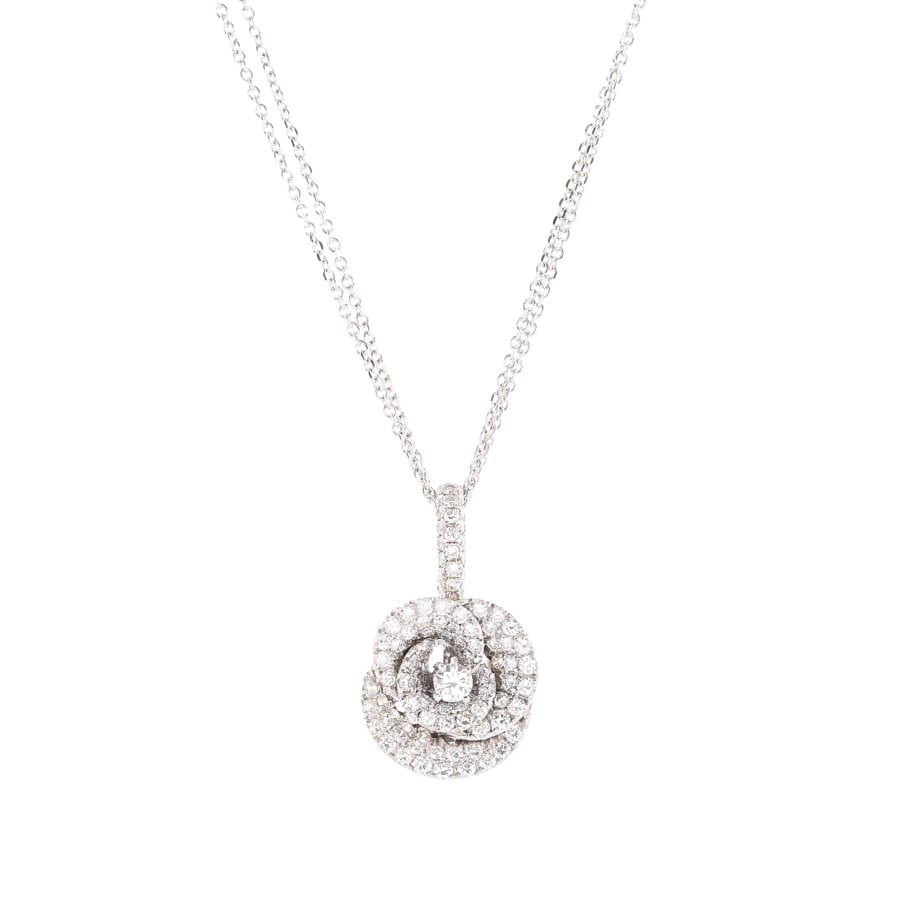 【中古A品】  ノンブランドジュエリー ダイヤ ネックレス   K18ホワイトゴールド 横浜関内店