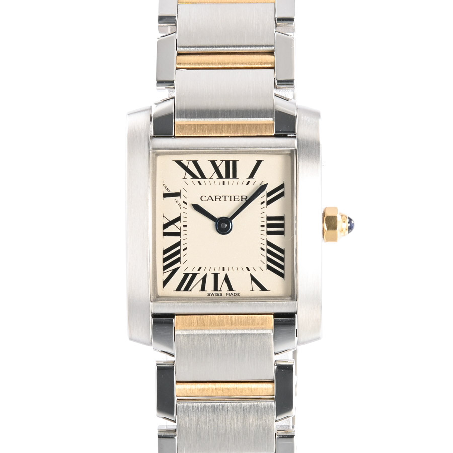 【中古A品】  カルティエ タンクフランセーズSM  W51007Q4 ステンレス/イエローゴールド 銀座