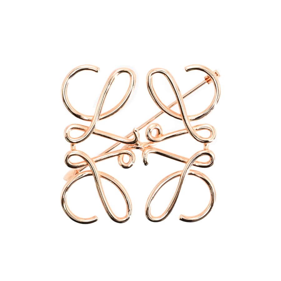 【中古A品】  ロエベ アナグロムブローチ   ローズゴールド THE YOKOHAMA FRONT