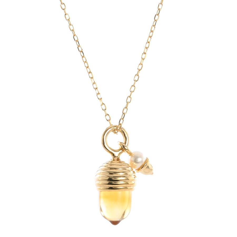 【中古A品】  ミキモト シトリン ネックレス   K18イエローゴールド 元町本店