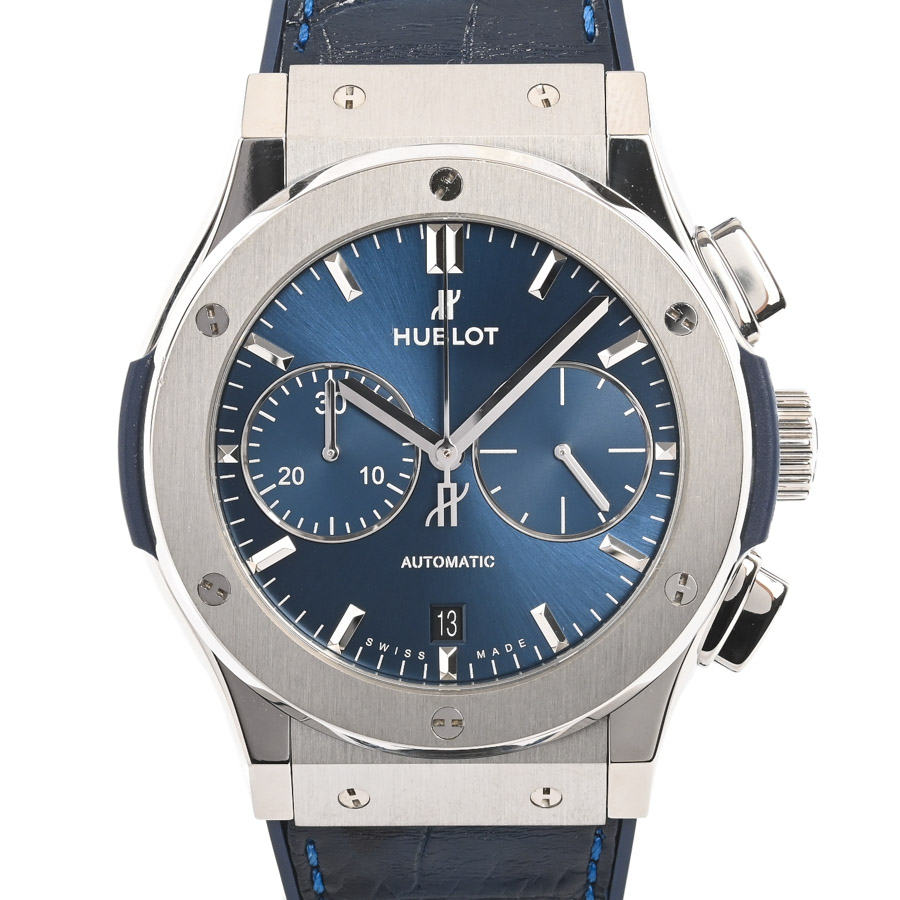 【中古A品】  ウブロ クラシックフュージョン クロノグラフ チタニウムブルー  521.NX.7170.LR チタニウム 横浜関内店