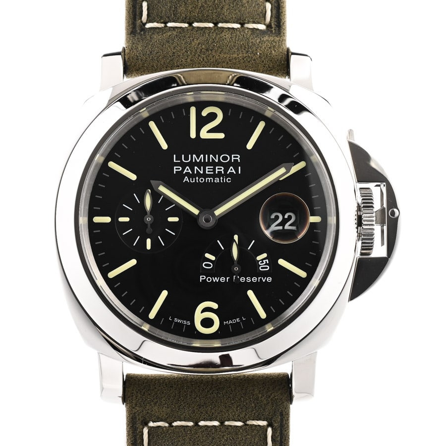 【中古A品】  パネライ ルミノール パワーリザーブ  PAM01090 ステンレス 銀座