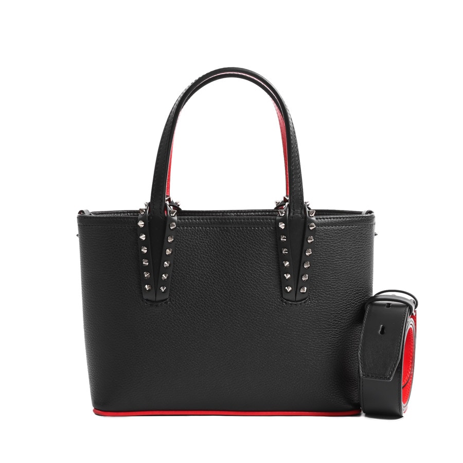 【中古A品】  クリスチャンルブタン カバタミニトートバッグ  1205054 型押しレザー THE YOKOHAMA FRONT