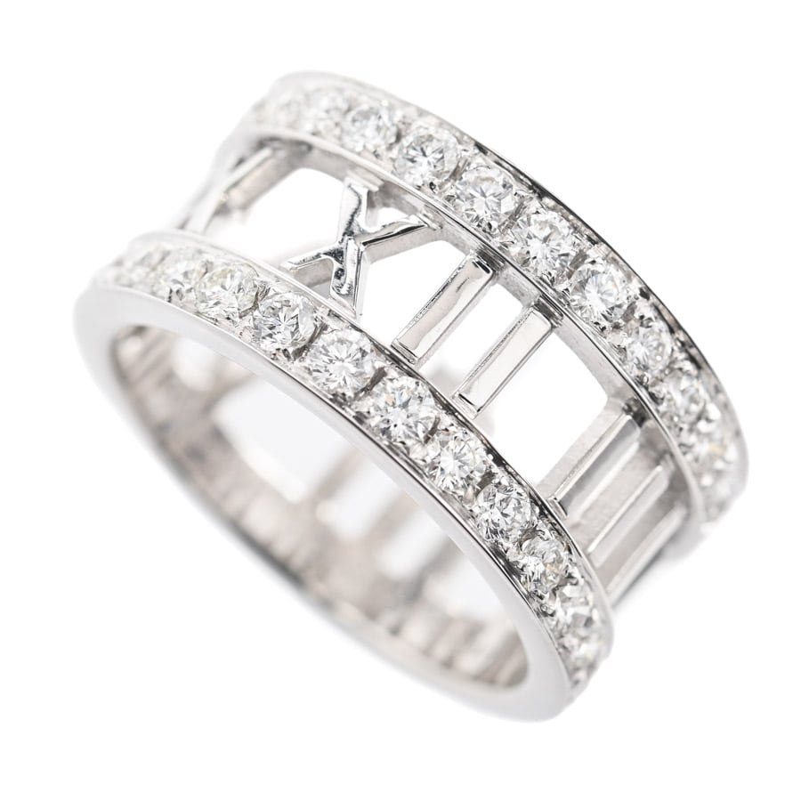 【中古A品】  ティファニー アトラスオープン   K18ホワイトゴールド 銀座