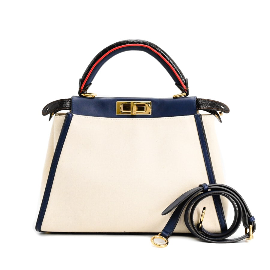 【中古AB品】  フェンディ ピーカブーアイコニックミディアム  8BN290-A7QC キャンバス 横浜関内店