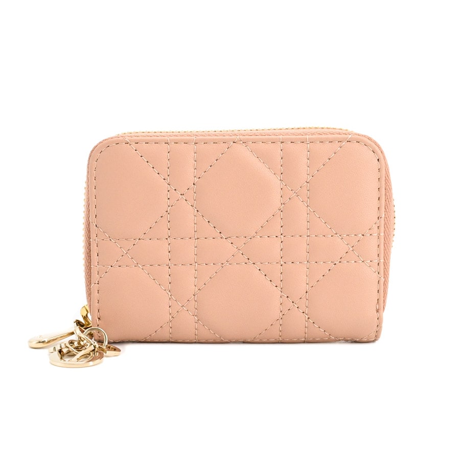 【中古A品】  ディオール レディディオールヴォヤージュスモールジップ   ラムスキン 新宿歌舞伎町店