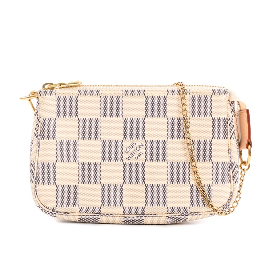 【中古SA品】  ルイヴィトン ミニポシェットアクセソワール ダミエアズール N58010  銀座