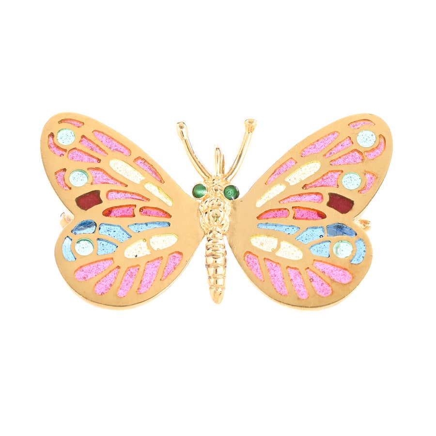 【中古A品】  ミキモト バタフライ   K18イエローゴールド 銀座